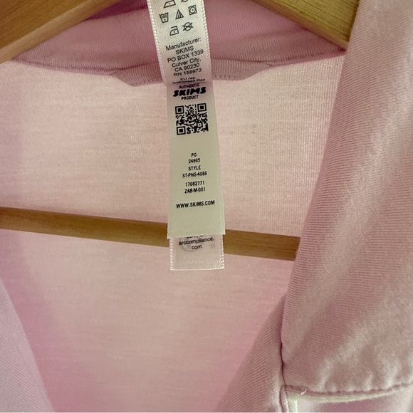 SKIMS Cherry Blossom Long Sleeve Pajama Set | Pink | XL - Picture 9 of 12